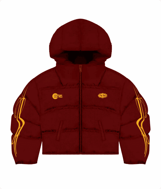 «BMC» Red Puffer Jacket